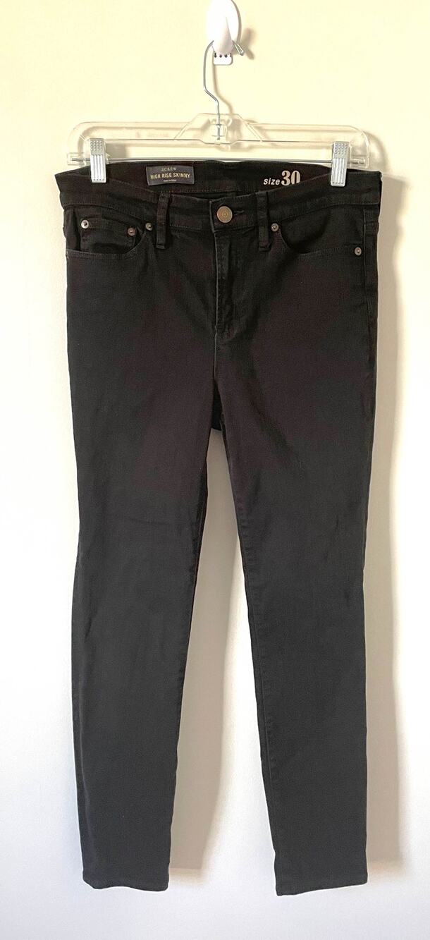 J. Crew High Rise Skinny Jeans Black Size 30